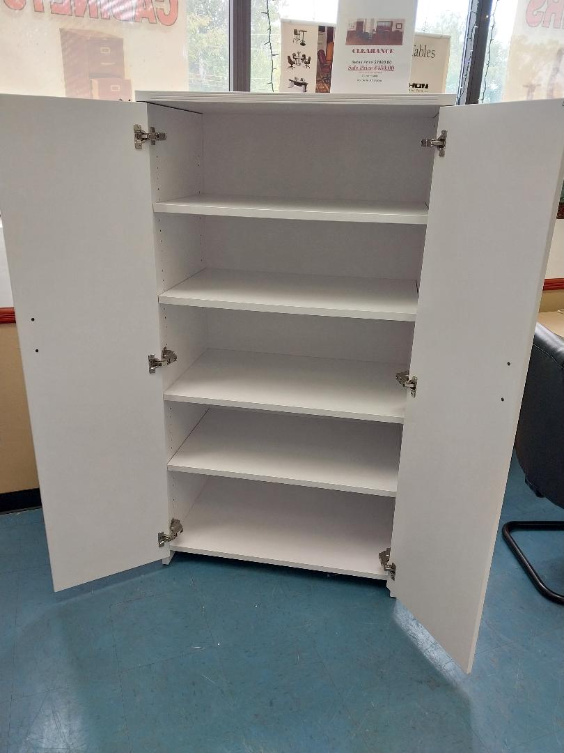 White Laminate Storage Cabinet