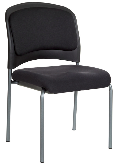 Titanium Finish Armless Visitors Chair